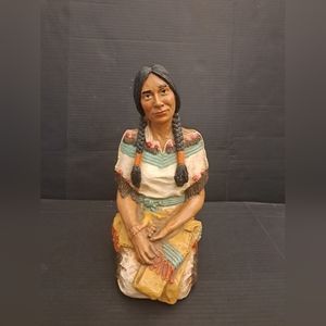 Native American Indian Woman Universal Statuary 1985  Figurine